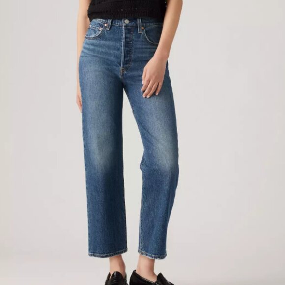 Levi's® Premium Ribcage Straight Ankle Women's Jeans sz 30 Medium Wash Denim - Picture 1 of 10